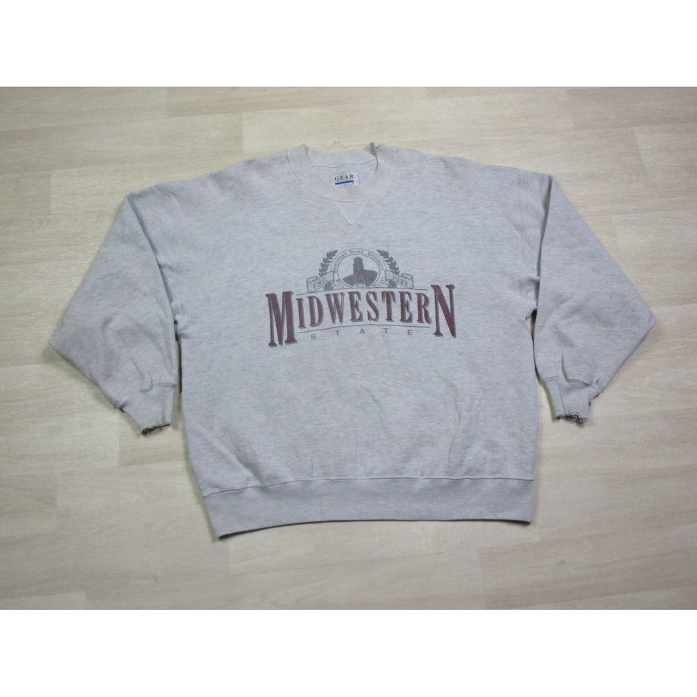 Vintage Midwestern State University Texas Crewneck Sweatshirt (XL) 1990's Gear